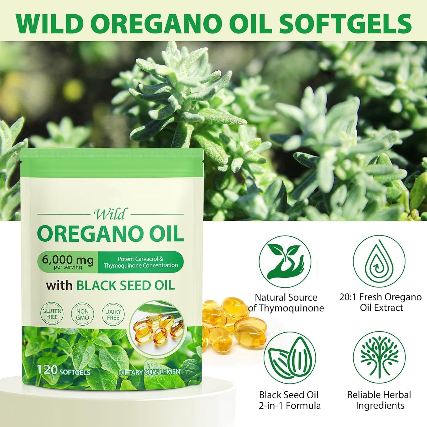 Oregano Black Seed Softgels
